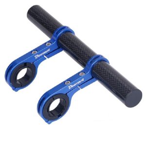 DEEMOUNT Bicycle Handlebar Extension Frame Flashlight Bracket, Specification: Blue Carbon Fiber Tube