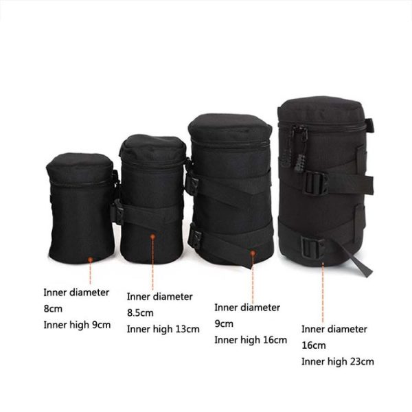 5603 Wear-Resistant Waterproof And Shockproof SLR Camera Lens Bag, Size: M (Black) - Image 7