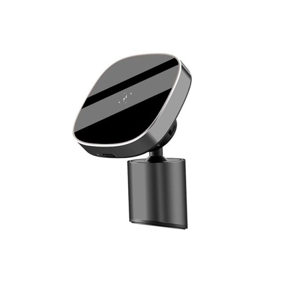 Car Magnetic Wireless Charging Mobile Phone Holder (Gray)