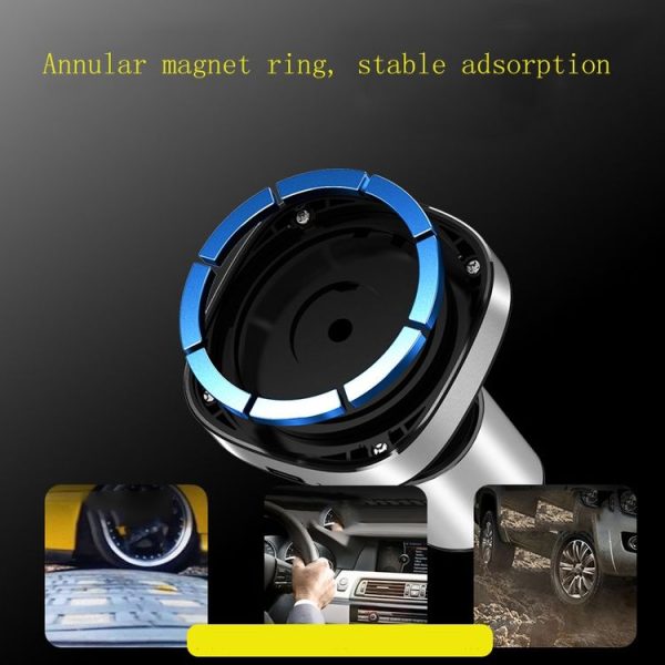 Car Magnetic Wireless Charging Mobile Phone Holder (Gray) - Image 5