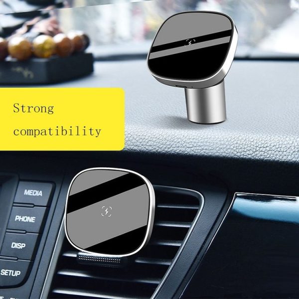 Car Magnetic Wireless Charging Mobile Phone Holder (Gray) - Image 8
