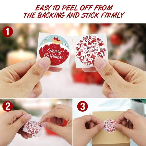 Christmas Decoration Sticker Gift Label Tape, Size: 1.5 Inch / 38mm (B) - Image 4