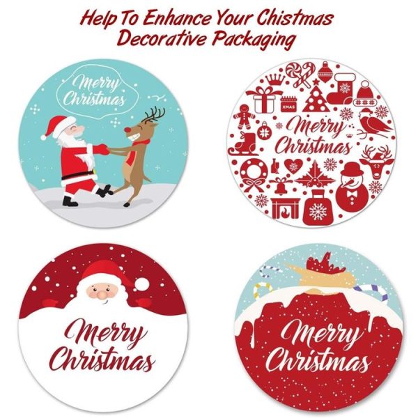 Christmas Decoration Sticker Gift Label Tape, Size: 1.5 Inch / 38mm (B) - Image 5