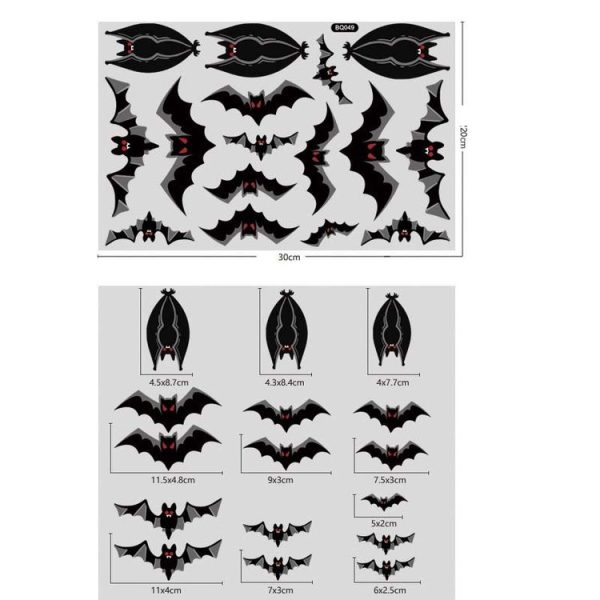 Halloween Decoration Static Wall Stickers (BQ049 Bat) - Image 2