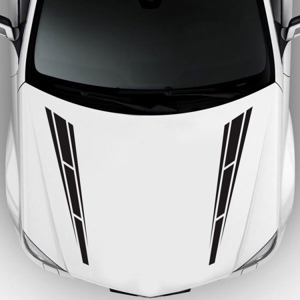 D-1037 Striped Car Sticker Car Side Door Cover Rearview Mirror Combination Sticker (Black) - Image 3