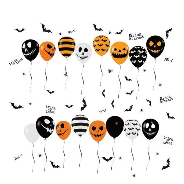 Halloween Horror Glass Decoration Sticker Balloon Electrostatic Sticker (Balloon)