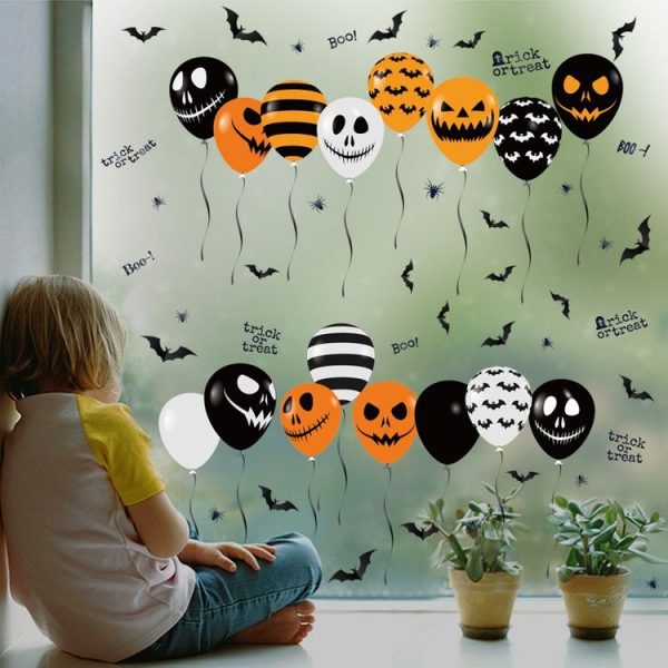 Halloween Horror Glass Decoration Sticker Balloon Electrostatic Sticker (Balloon) - Image 3