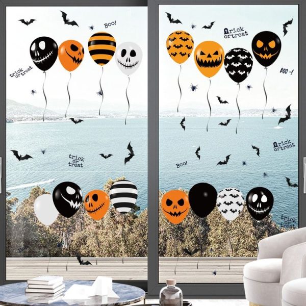 Halloween Horror Glass Decoration Sticker Balloon Electrostatic Sticker (Balloon) - Image 5