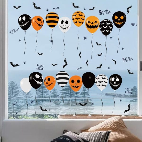 Halloween Horror Glass Decoration Sticker Balloon Electrostatic Sticker (Balloon) - Image 6