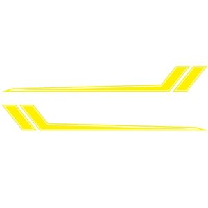 D-716 Car Striped Vinyl Body Stickers Personalized Modification Car Sticker (Yellow)