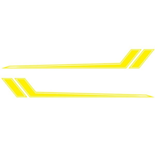 D-716 Car Striped Vinyl Body Stickers Personalized Modification Car Sticker (Yellow)