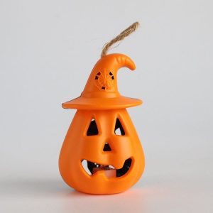 Halloween Decoration Pumpkin Lantern LED Luminous Ornaments Venue Layout Props (Orange)