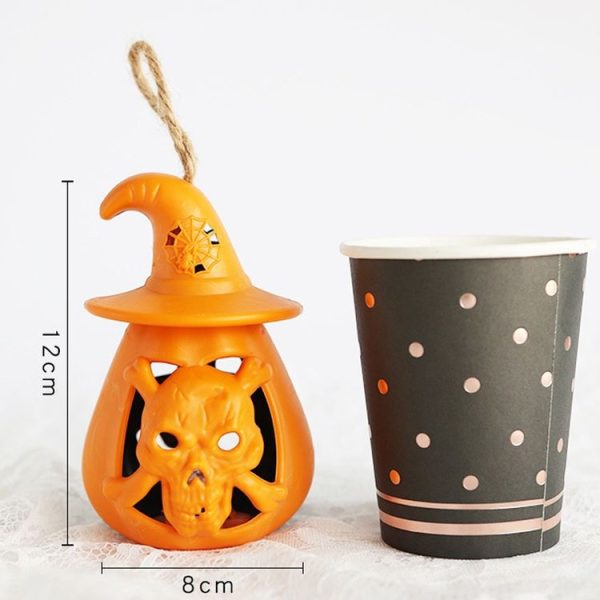 Halloween Decoration Pumpkin Lantern LED Luminous Ornaments Venue Layout Props (Orange) - Image 3