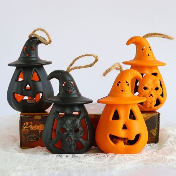 Halloween Decoration Pumpkin Lantern LED Luminous Ornaments Venue Layout Props (Orange) - Image 5