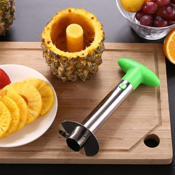 Stainless Steel Pineapple Peeler Slicers Fruit Cutter Kitchen Tools (Yellow handle) - Image 10