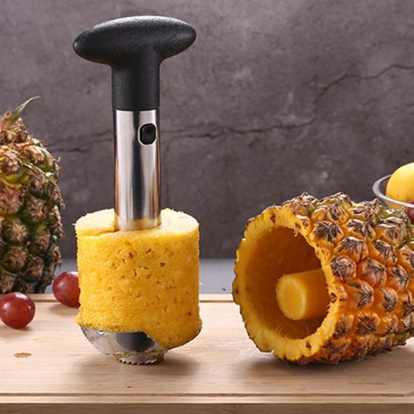 Stainless Steel Pineapple Peeler Slicers Fruit Cutter Kitchen Tools (Yellow handle) - Image 11