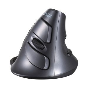 DELUX M618 6-Keys Vertical Snail Ergonomic Wireless Mouse (Black)