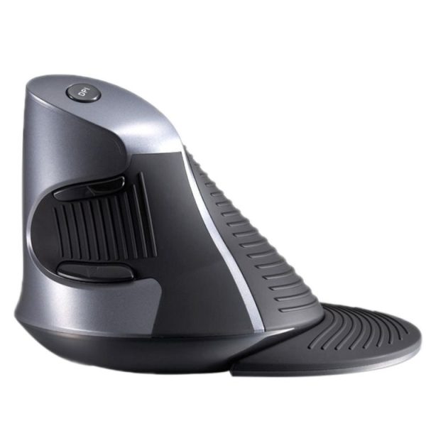 DELUX M618 6-Keys Vertical Snail Ergonomic Wireless Mouse (Black) - Image 2