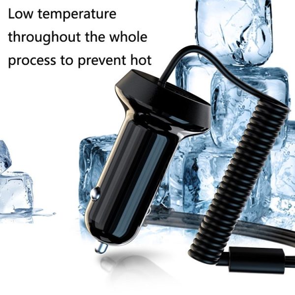 R3XK 1 In 3 Digital Display Car Charger QC3.0 Fast Charging Multifunctional Cigarette Lighter, Model: 17w (Black) - Image 6