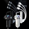 R3XK 1 In 3 Digital Display Car Charger QC3.0 Fast Charging Multifunctional Cigarette Lighter, Model: 40W (White) - Image 2