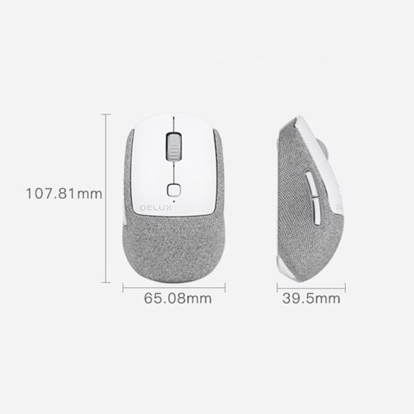DELUX M520 8 KeysWireless Silent Bluetooth Mouse Multi-Mode Laptop Mouse - Image 3