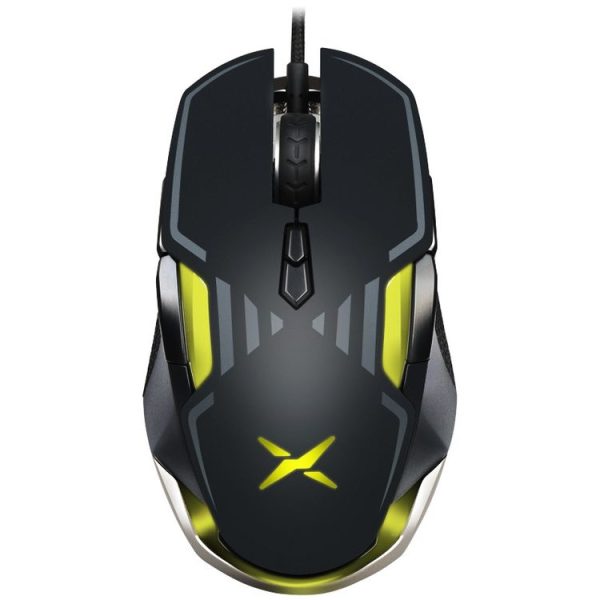DELUX M628BU 9 Keys Ergonomic Left and Right Hand RGB Breathing Light Wired Mouse (Black)