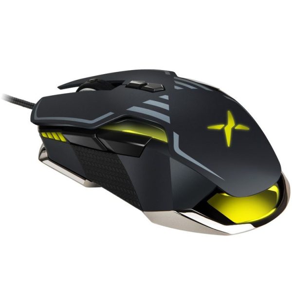DELUX M628BU 9 Keys Ergonomic Left and Right Hand RGB Breathing Light Wired Mouse (Black) - Image 3