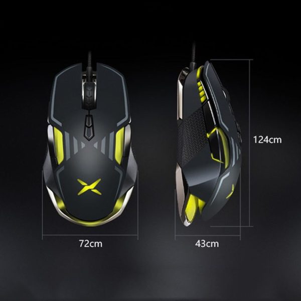 DELUX M628BU 9 Keys Ergonomic Left and Right Hand RGB Breathing Light Wired Mouse (Black) - Image 4