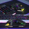 DELUX M628BU 9 Keys Ergonomic Left and Right Hand RGB Breathing Light Wired Mouse (Black) - Image 7
