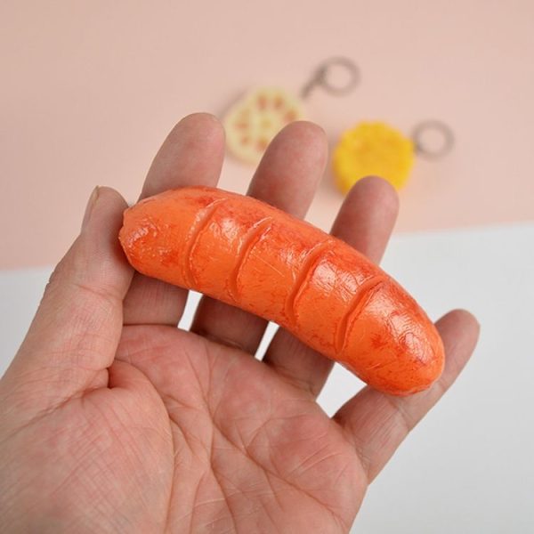 10 PCS Keychain Fungus PVC Simulation Vegetable Model Pendant Creative Play House Small Toys - Image 4