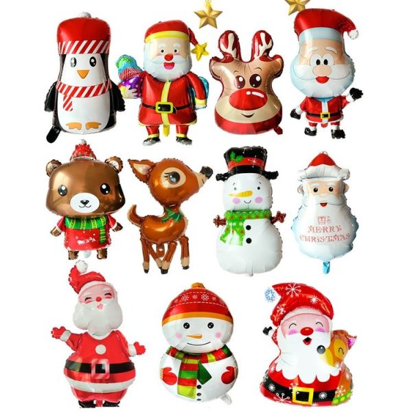 Christmas Decoration Aluminum Film Balloons, Style: Cute Santa - Image 2