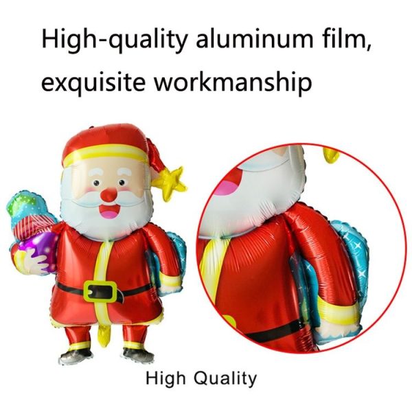 Christmas Decoration Aluminum Film Balloons, Style: Cute Santa - Image 3