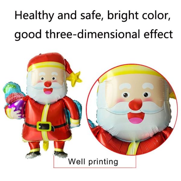 Christmas Decoration Aluminum Film Balloons, Style: Cute Santa - Image 4