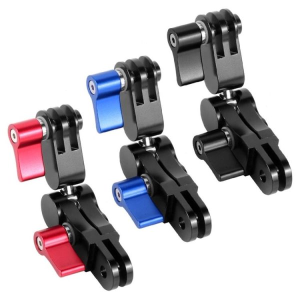 Aluminium Alloy 360 Degree Rotating Mount Adapter Adjustable Arm Connector for GoPro Hero11 Black / HERO10 Black / 9 Black / 8 Black / 7 / 6 / 5 / 5 Session / 4 Session / 4 / 3+ / 3 / 2 / 1, DJI Osmo Action and Other Action Cameras (Blue) - Image 2