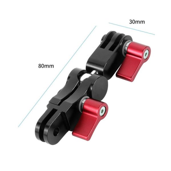 Aluminium Alloy 360 Degree Rotating Mount Adapter Adjustable Arm Connector for GoPro Hero11 Black / HERO10 Black / 9 Black / 8 Black / 7 / 6 / 5 / 5 Session / 4 Session / 4 / 3+ / 3 / 2 / 1, DJI Osmo Action and Other Action Cameras (Blue) - Image 3