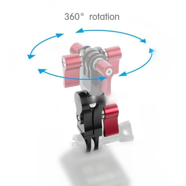 Aluminium Alloy 360 Degree Rotating Mount Adapter Adjustable Arm Connector for GoPro Hero11 Black / HERO10 Black / 9 Black / 8 Black / 7 / 6 / 5 / 5 Session / 4 Session / 4 / 3+ / 3 / 2 / 1, DJI Osmo Action and Other Action Cameras (Blue) - Image 5