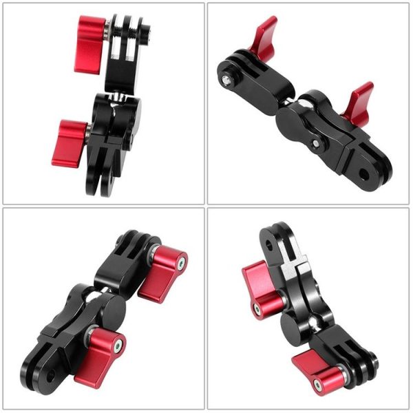Aluminium Alloy 360 Degree Rotating Mount Adapter Adjustable Arm Connector for GoPro Hero11 Black / HERO10 Black / 9 Black / 8 Black / 7 / 6 / 5 / 5 Session / 4 Session / 4 / 3+ / 3 / 2 / 1, DJI Osmo Action and Other Action Cameras (Blue) - Image 6