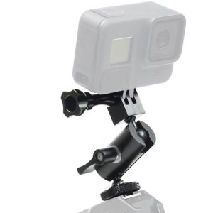 Type B Magic Arm Dual BallHead Cold Shoe 1 / 4 Inch Mount Adapter for GoPro Hero11 Black / HERO10 Black / 9 Black / 8 Black / 7 / 6 / 5 / 5 Session / 4 Session / 4 / 3+ / 3 / 2 / 1, DJI Osmo Action and Other Action Cameras