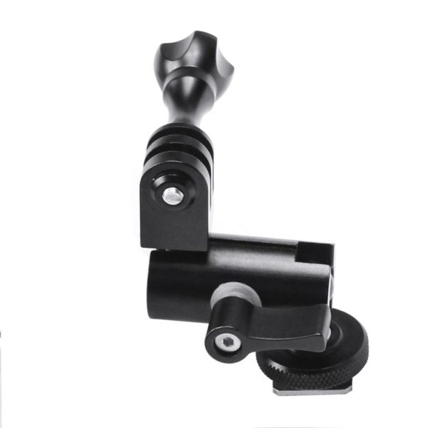 Type B Magic Arm Dual BallHead Cold Shoe 1 / 4 Inch Mount Adapter for GoPro Hero11 Black / HERO10 Black / 9 Black / 8 Black / 7 / 6 / 5 / 5 Session / 4 Session / 4 / 3+ / 3 / 2 / 1, DJI Osmo Action and Other Action Cameras - Image 2