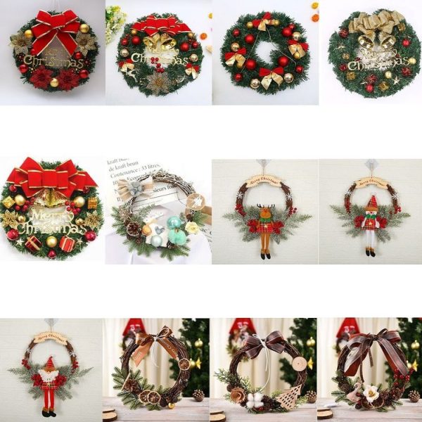 Christmas Decoration Wreath Garland Rattan Door Hanging, Specification: Lemon - Image 2