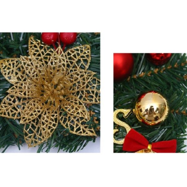 Christmas Decoration Wreath Garland Rattan Door Hanging, Specification: Lemon - Image 5