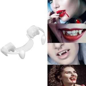 4 PCS Halloween Decoration Vampire Teeth Retractable Zombie Teeth, Packaging: OPP