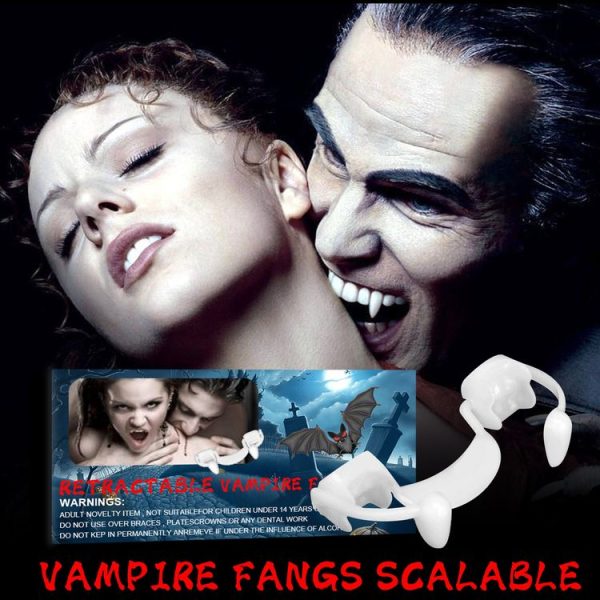 4 PCS Halloween Decoration Vampire Teeth Retractable Zombie Teeth, Packaging: Plastic Box - Image 3