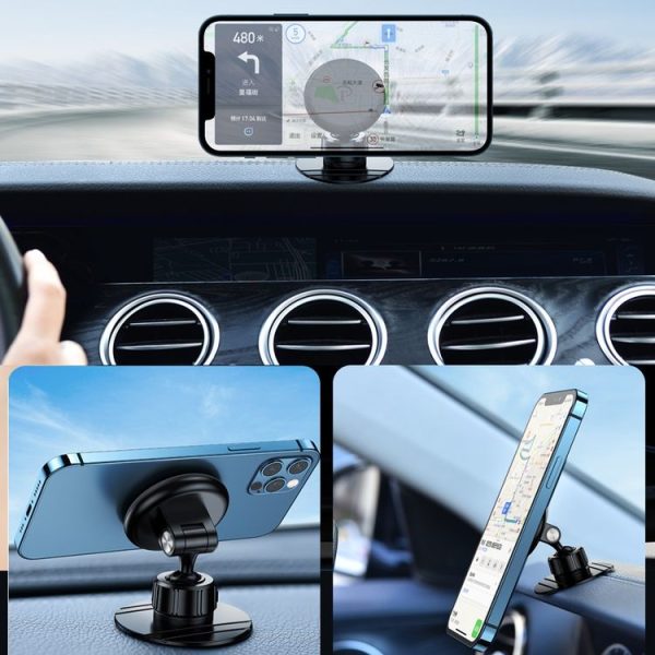 Oatsbasf 03535 Magnetic Car Bracket 360 Degree Free Adjustment CellPhone Bracket (Black) - Image 6