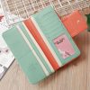 Flying Bird Two Fold Wallet Lady Long Wallet Zipper Mobile Phone Bag Large Capacity Card Holder (Red) - Image 3