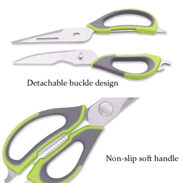 Single-cut Card Packaging Detachable Magnetic Stainless Steel Household Kitchen Food Scissors, Random Color Delivery - Image 6