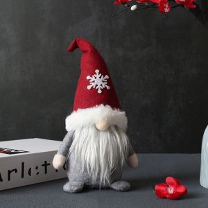 Faceless Doll With Hat Christmas Dwarf Plush Doll (Snowflake)