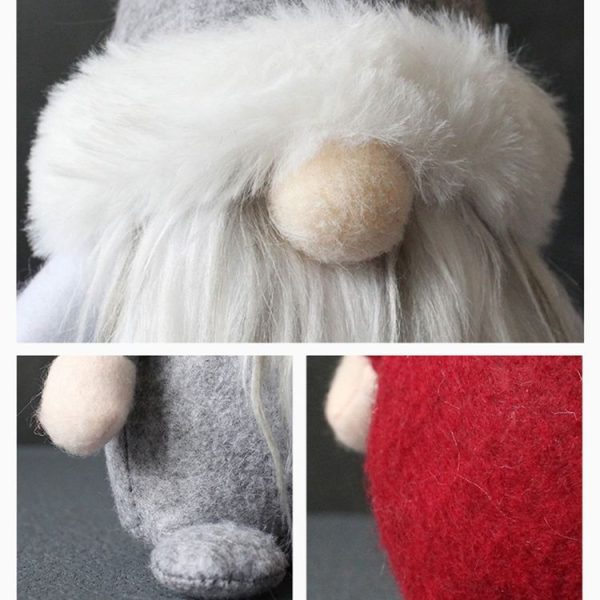 Faceless Doll With Hat Christmas Dwarf Plush Doll (Snowflake) - Image 3