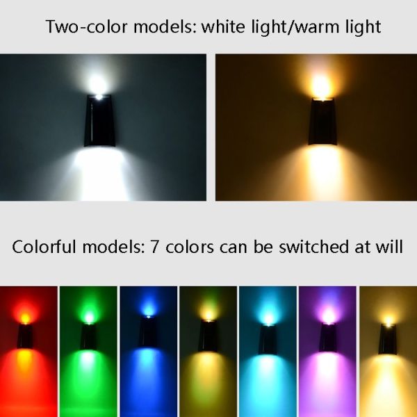 2 PCS N771 Solar Wall Light Up And Down Lights Outdoor Wall Lights Garden Light (Warm+White Light) - Image 4