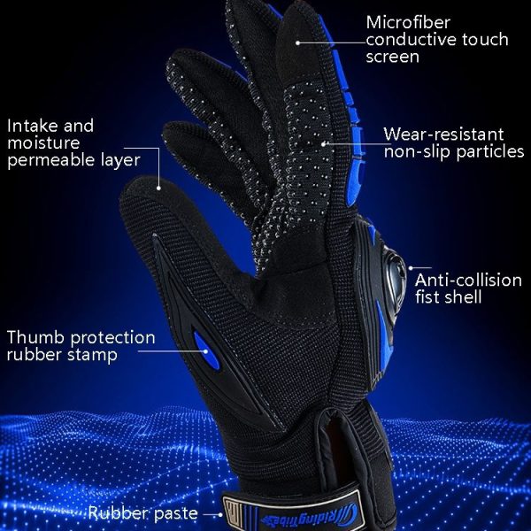 Riding Tribe MCS-17 Motorcycle Gloves Touch Screen Outdoor Riding Gloves, Size: M (Black) - Image 3